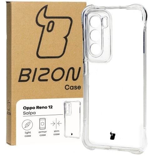 Image of Elastyczne etui Bizon Case Salpa do Oppo Reno 12, przezroczyste