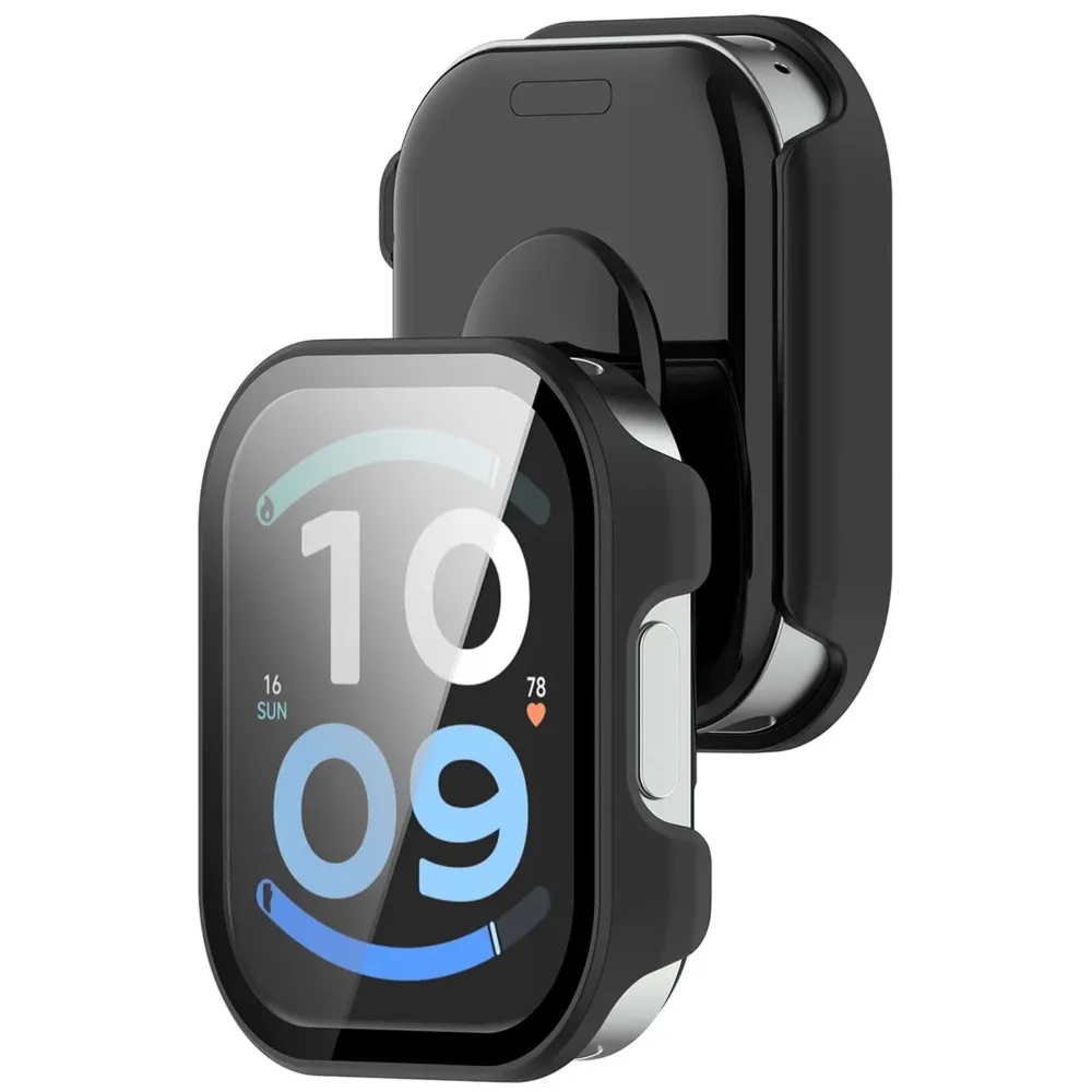 Etui ze szkłem do zegarka Bizon Case Watch Adamo do Xiaomi Redmi Watch 6 Active, matowe czarne