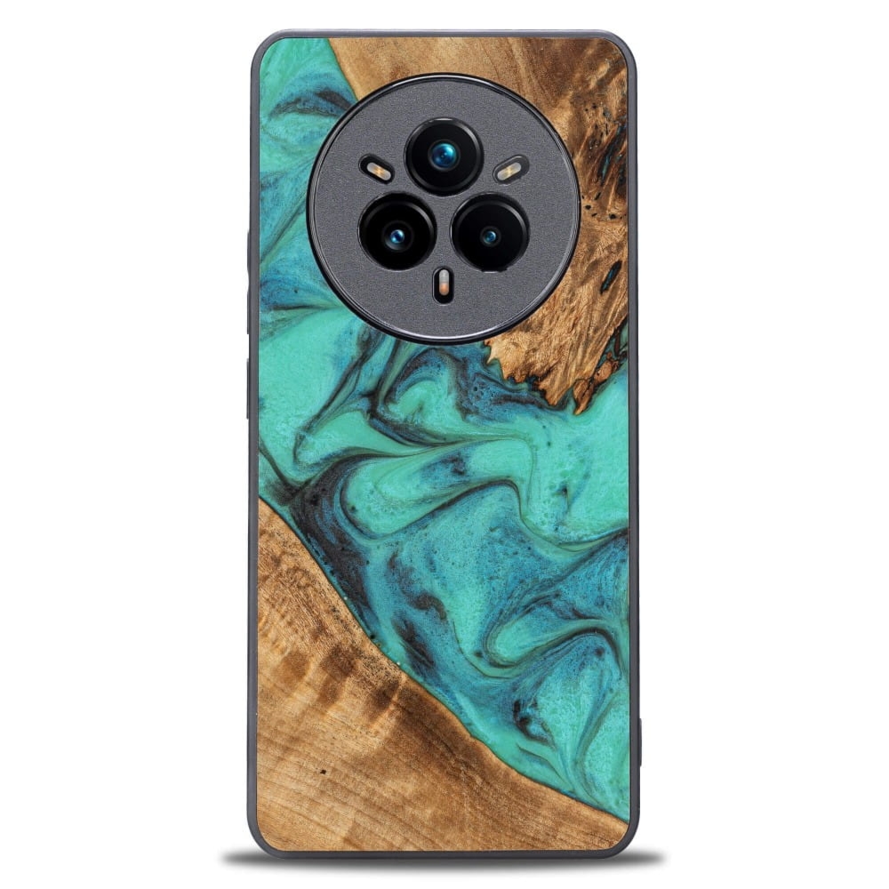 Drewniane etui do Realme 14 Pro Plus 5G, Bewood Unique Turquoise