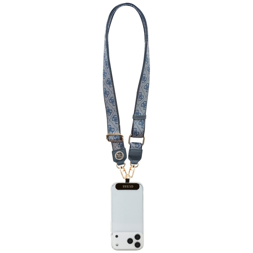 Smycz do telefonu Guess  Universal Crossbody Strap 150 cm/ pasek, niebieska
