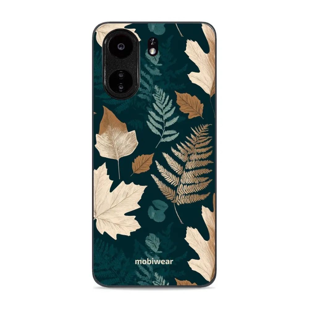 Etui ochronne do Xiaomi POCO C65, Mobiwear Glossy Case, zielnik z liści i paproci