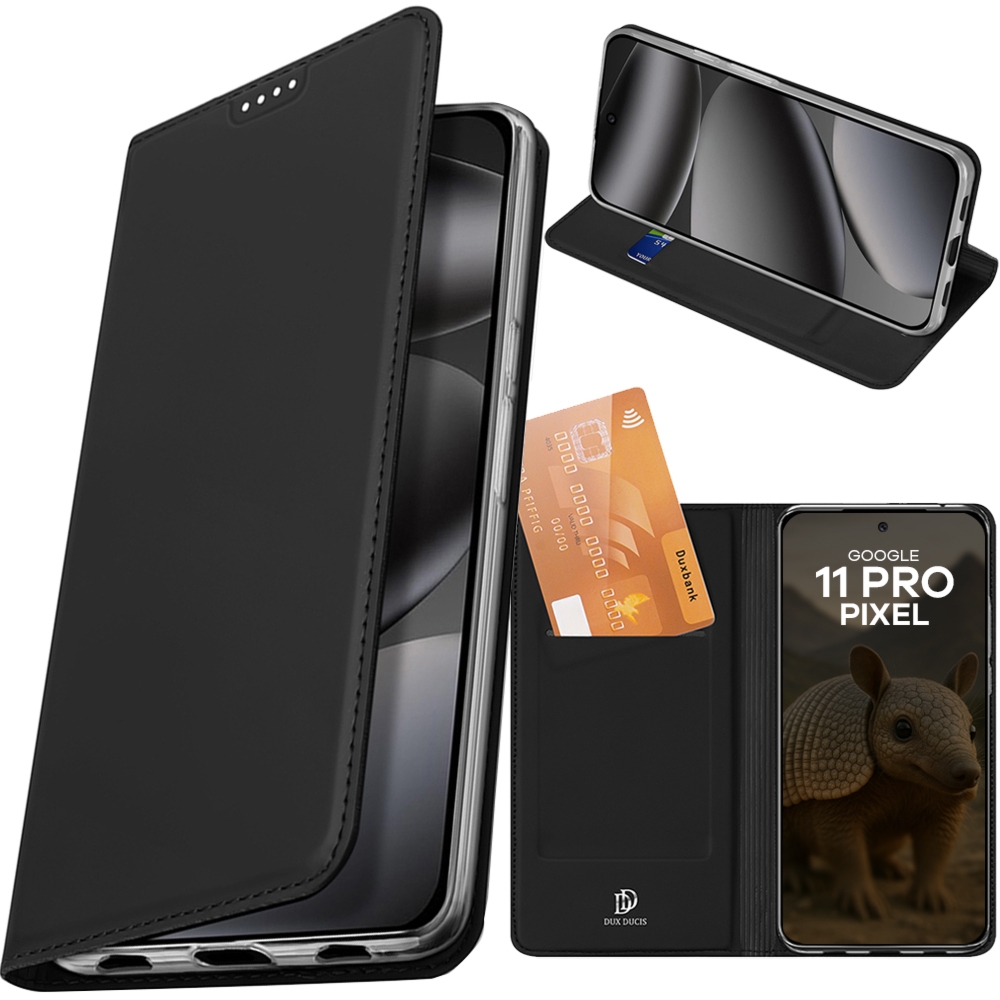 Etui z klapką Dux Ducis Skin Pro do Google Pixel 11 Pro, czarne