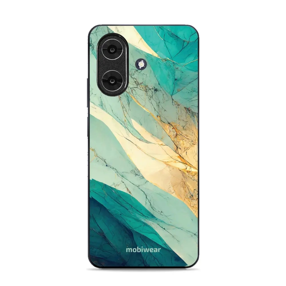 Etui ochronne do Realme Note 60, Mobiwear Glossy Case, turkusowy marmur