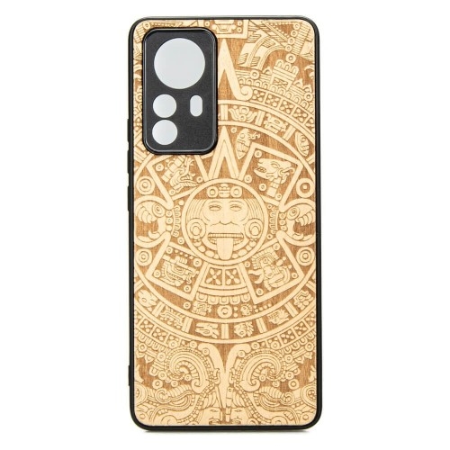 Image of Drewniane etui Bewood do Xiaomi 12 Pro KALENDARZ AZTECKI ANIEGRE