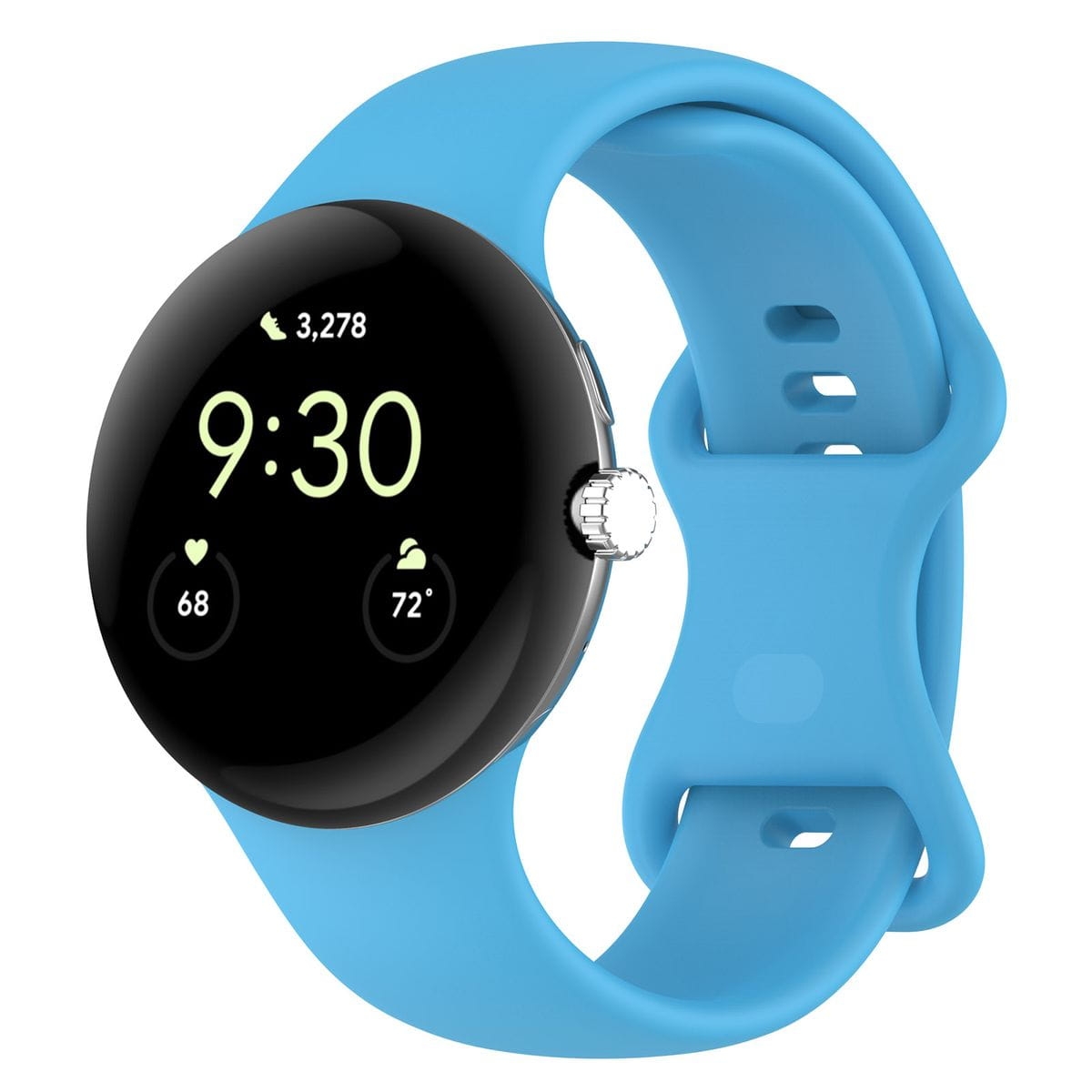 Image of Silikonowy pasek Bizon Strap Watch Silicone S do Google Pixel Watch 3 (45mm), błękitny
