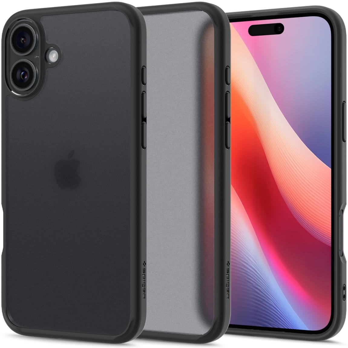 OUTLET: Etui Spigen Ultra Hybrid do iPhone 16, półprzezroczysto-czarne