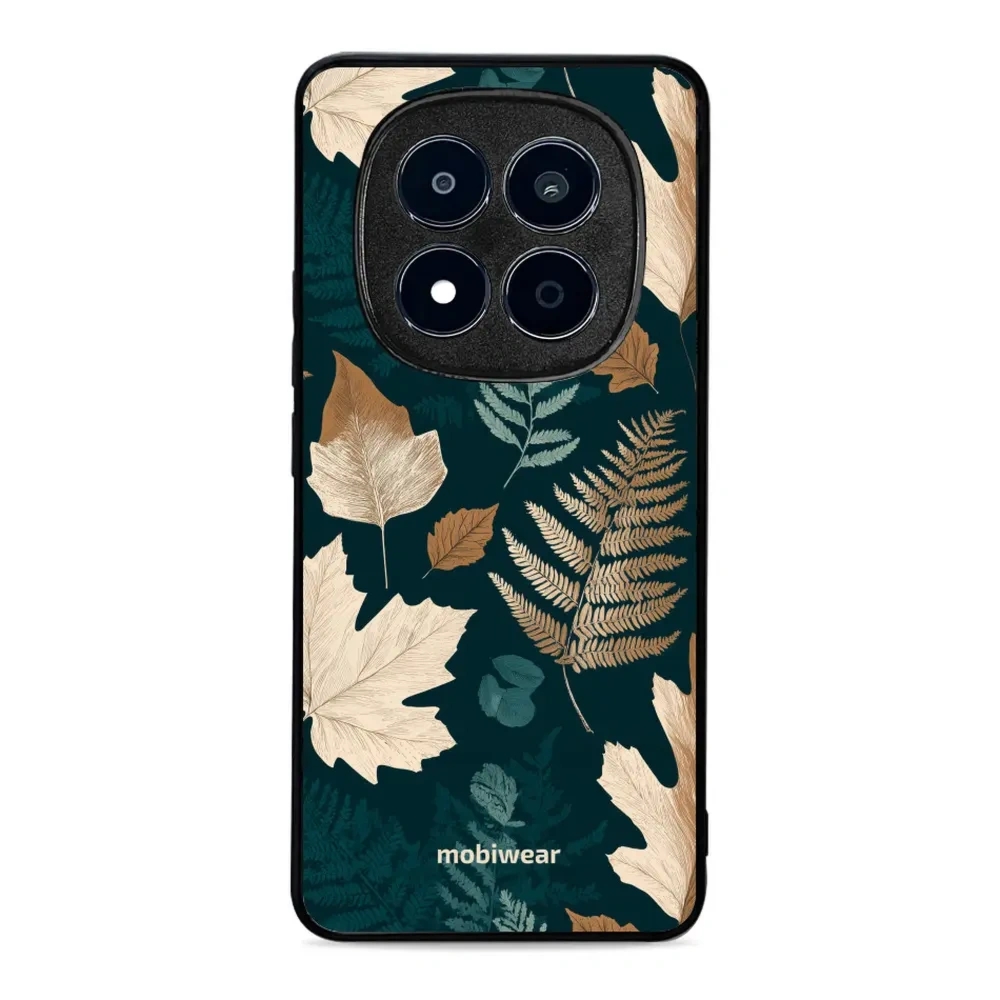 Etui ochronne do Xiaomi POCO M8 Pro 5G, Mobiwear Glossy Case, zielnik z liści i paproci