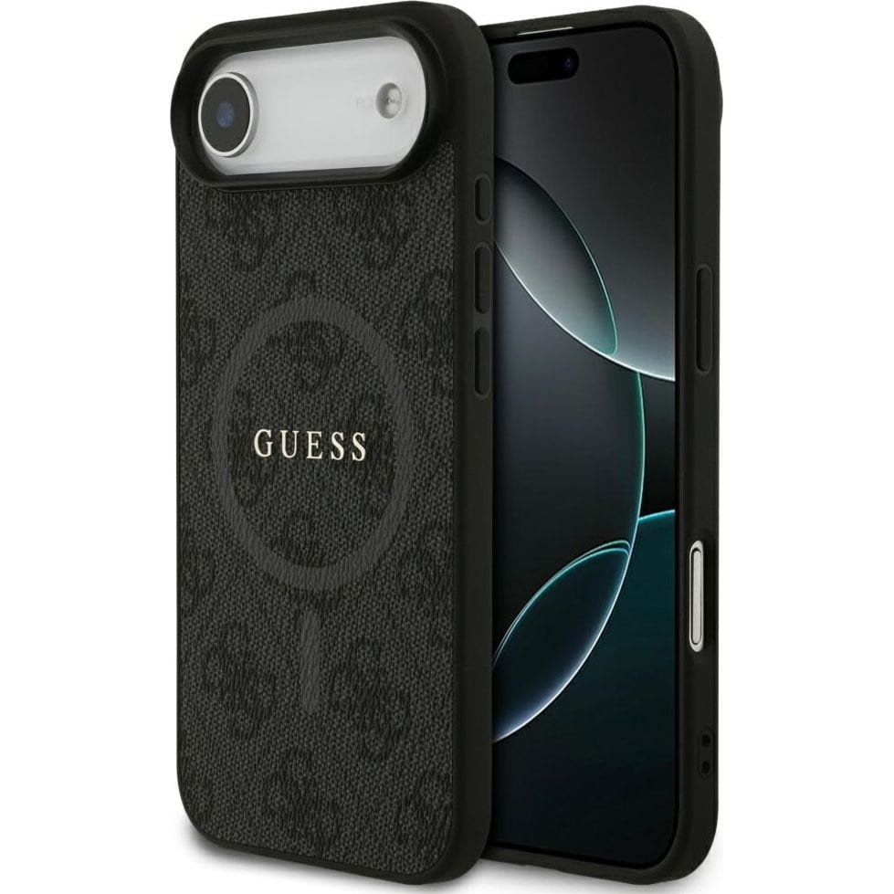 Etui Guess Hardcase 4G Ring Classic Logo do MagSafe do iPhone 17, czarne
