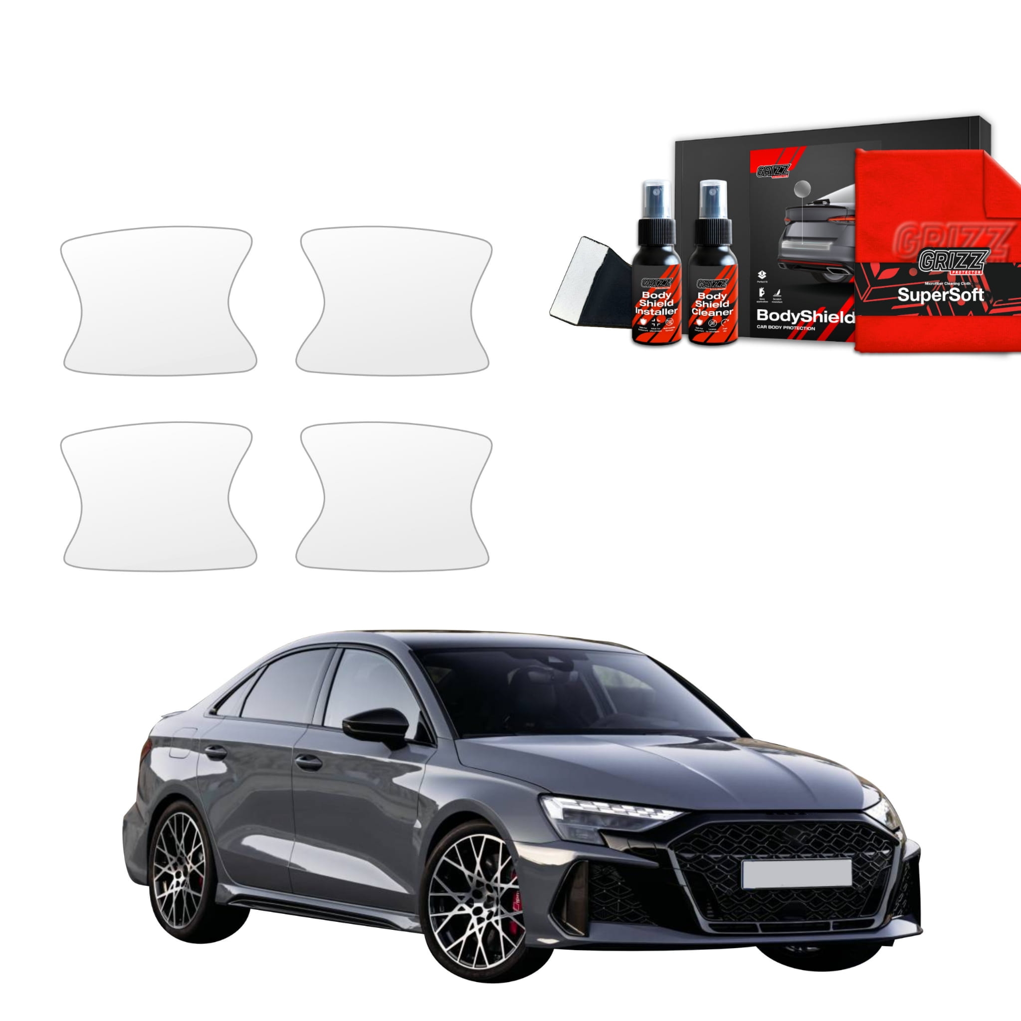 4w1 Folia ochronna Grizz Protector pod klamki do Audi RS3 (2025-2026)