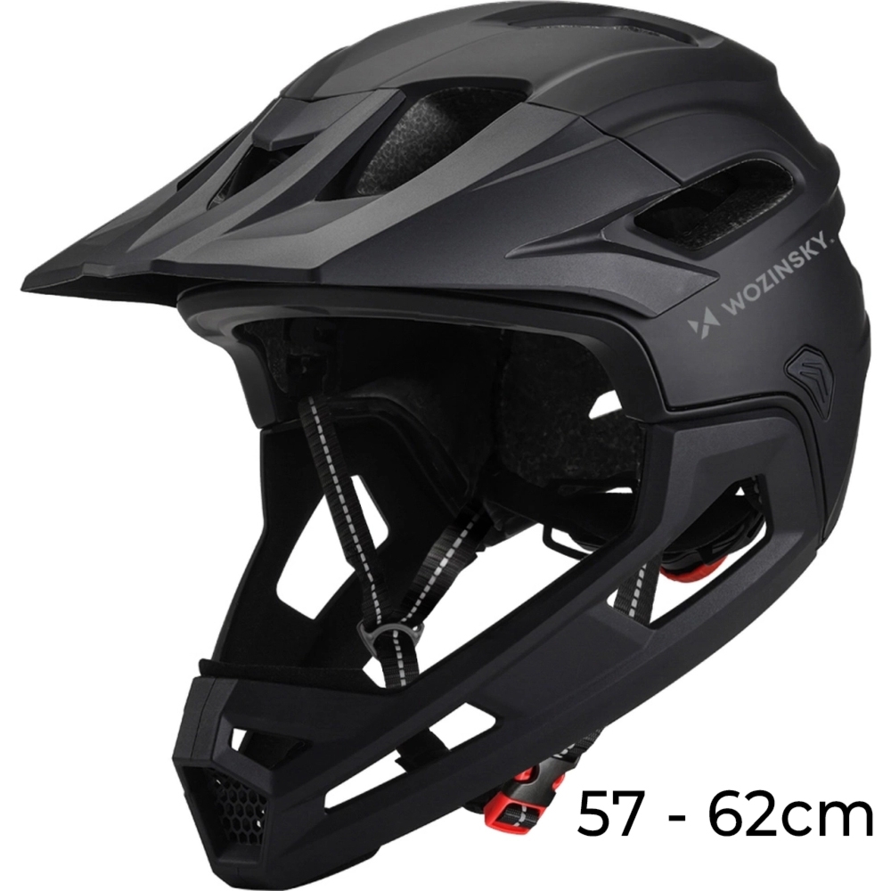OUTLET: Kask rowerowy Wozinsky HT-009 z odpinanym daszkiem 57-62 cm, czarny