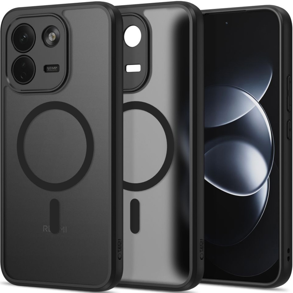 Etui Tech-Protect BasicMag do Xiaomi Redmi Note 17 Pro Max 5G do MagSafe, przydymiono-czarne