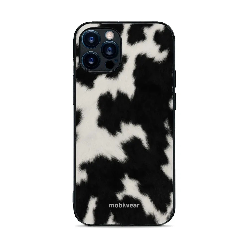 Etui ochronne do iPhone 12 Pro, Mobiwear Glossy Case, krowie futerko