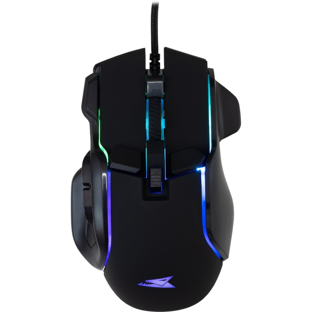 Mysz gamingowa RGB Baracuda PIRANHA 7200 DPI, 7 przycisków, czarna