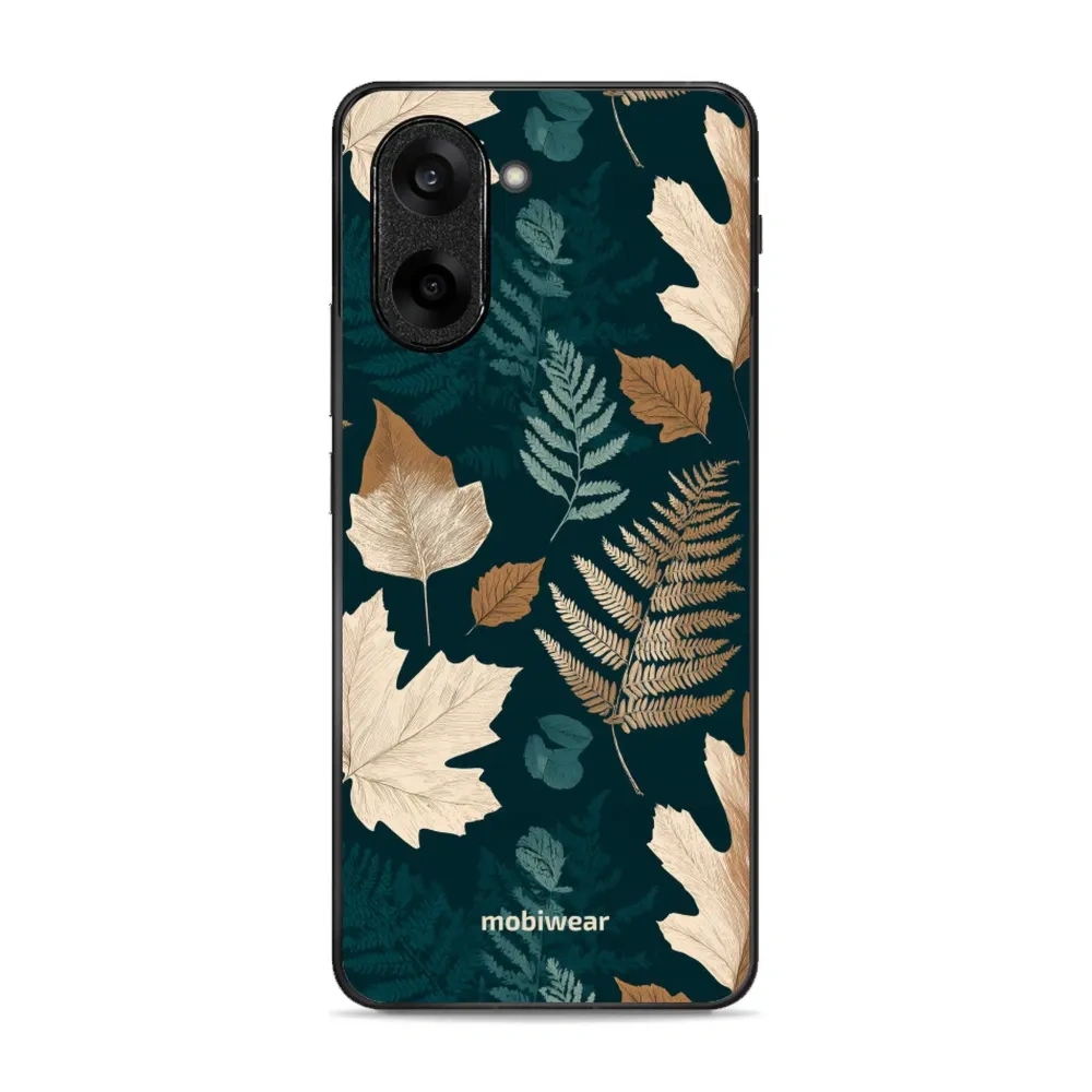 Etui ochronne do OnePlus Nord CE5 5G, Mobiwear Glossy Case, zielnik z liści i paproci