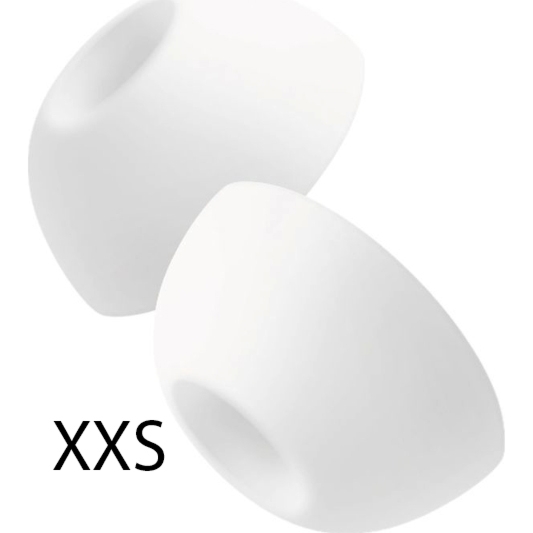 Wkładki silikonowe douszne o rozmiarze XXS, Fixed Plugs do AirPods Pro 3, 2 zestawy, białe