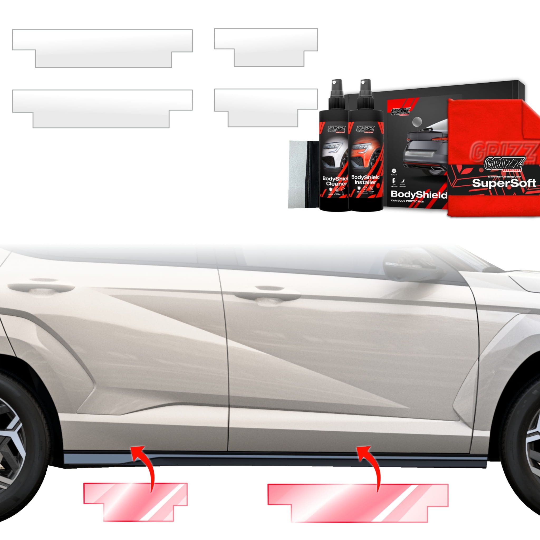 4w1 Folia ochronna Grizz Protector na progi do Hyundai Kona N-Line (2023-2026)
