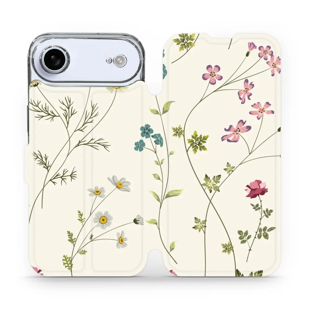 Etui z klapką do iPhone Air, Mobiwear Book, polne kwiaty