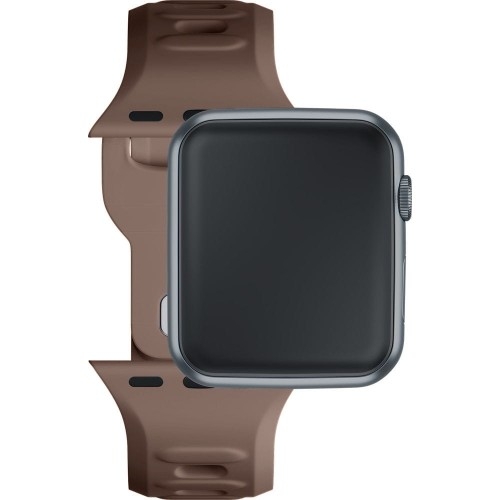 Image of Pasek silikonowy 3mk Silicone Watch Strap do Apple Watch 49/46/45/44 mm, brązowy