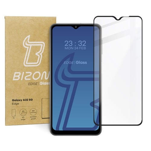 Image of Szkło hartowane Bizon Glass Edge do Galaxy A32 5G, czarne