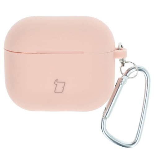 Image of Etui Bizon Case Headphone Silicone do AirPods 3, jasnoróżowe