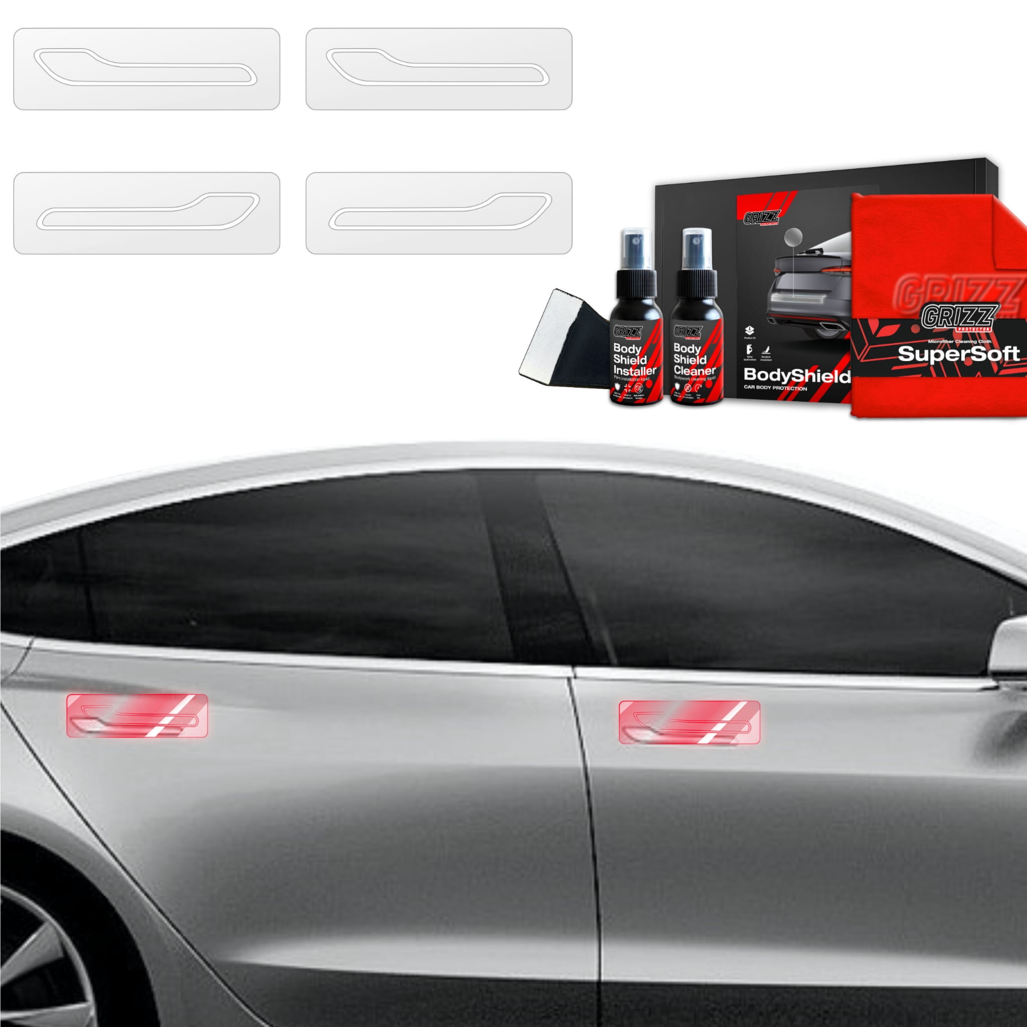 4w1 Folia ochronna na klamki Grizz Protector do Tesla Model 3 (2017-2020)