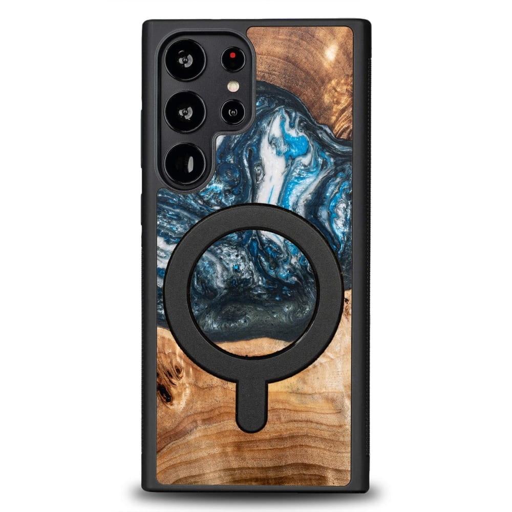 OUTLET: Drewniane etui do Galaxy S23 Ultra, Bewood Unique Planets Ziemia do MagSafe