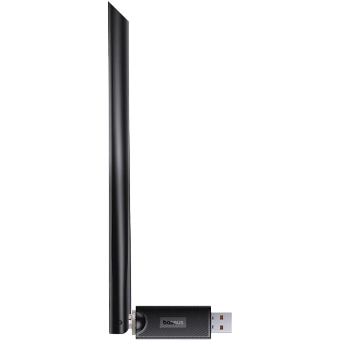 Karta sieciowa USB-A, zewnętrzna z anteną Baseus BS-OH172, 300Mb/s, 2.4 Ghz, czarna