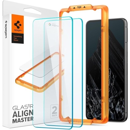 Image of Szkło do etui Spigen Glas.tR AM 2-Pack do Google Pixel 8 Pro