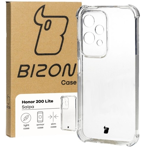 Image of Elastyczne etui Bizon Case Salpa do Honor 200 Lite, przezroczyste