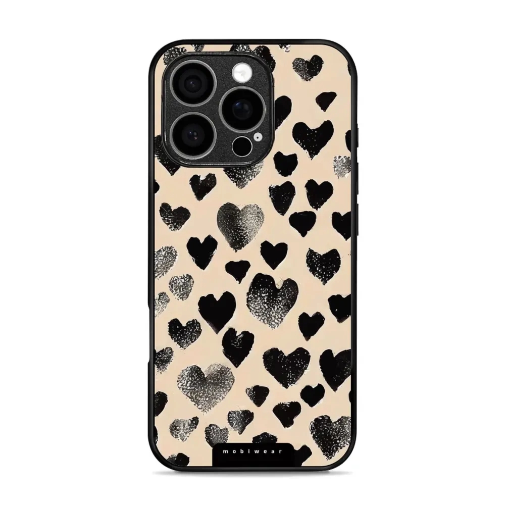 Etui ochronne do iPhone 16 Pro, Mobiwear Glossy Case, beżowa miłość