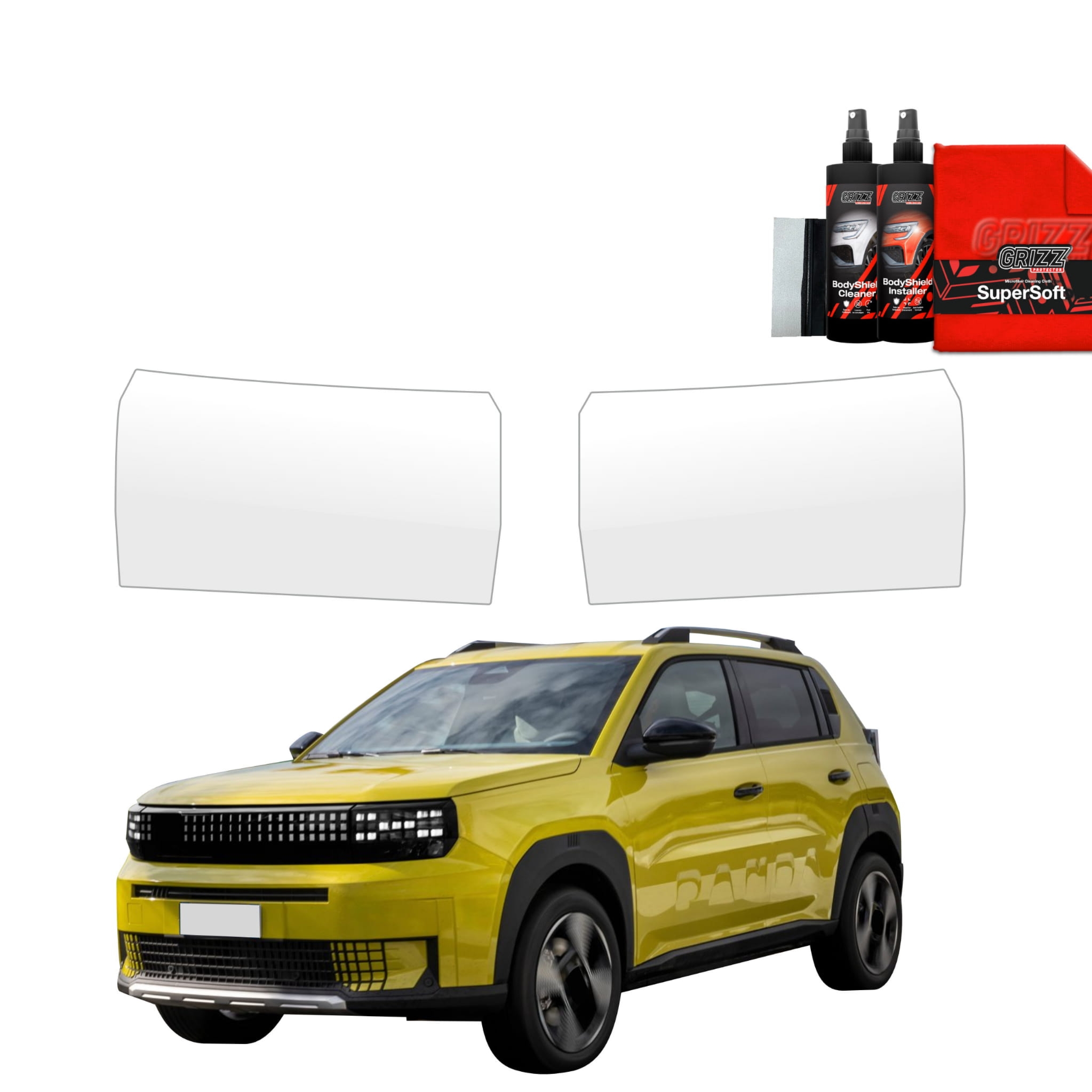 2w1 Folia ochronna Grizz Protector na lampy do Fiat Grande Panda (2025-2026)