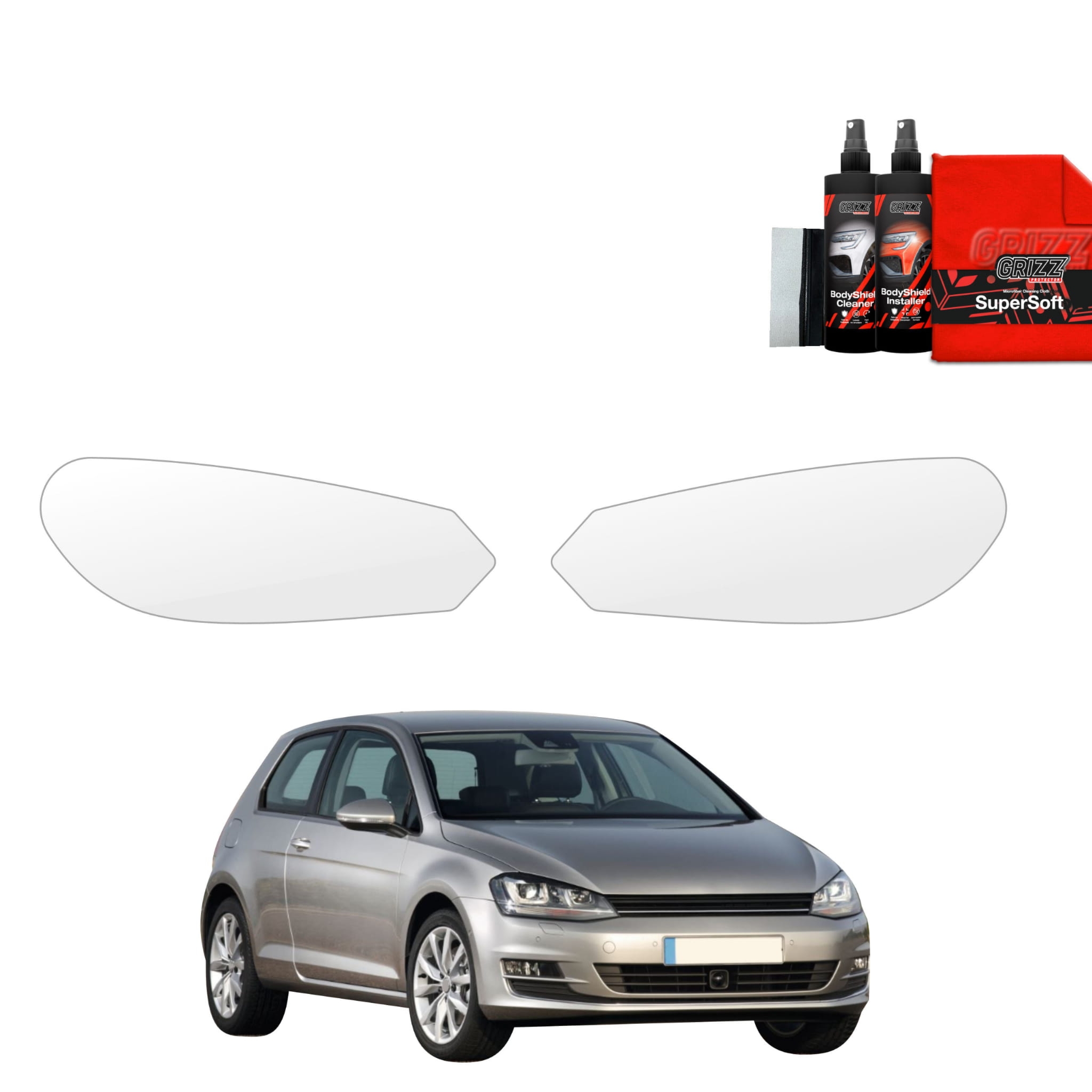 2w1 Folia ochronna na lampy Grizz Protector do Volkswagen Golf 7 Hatchback 3D (2013-2020)