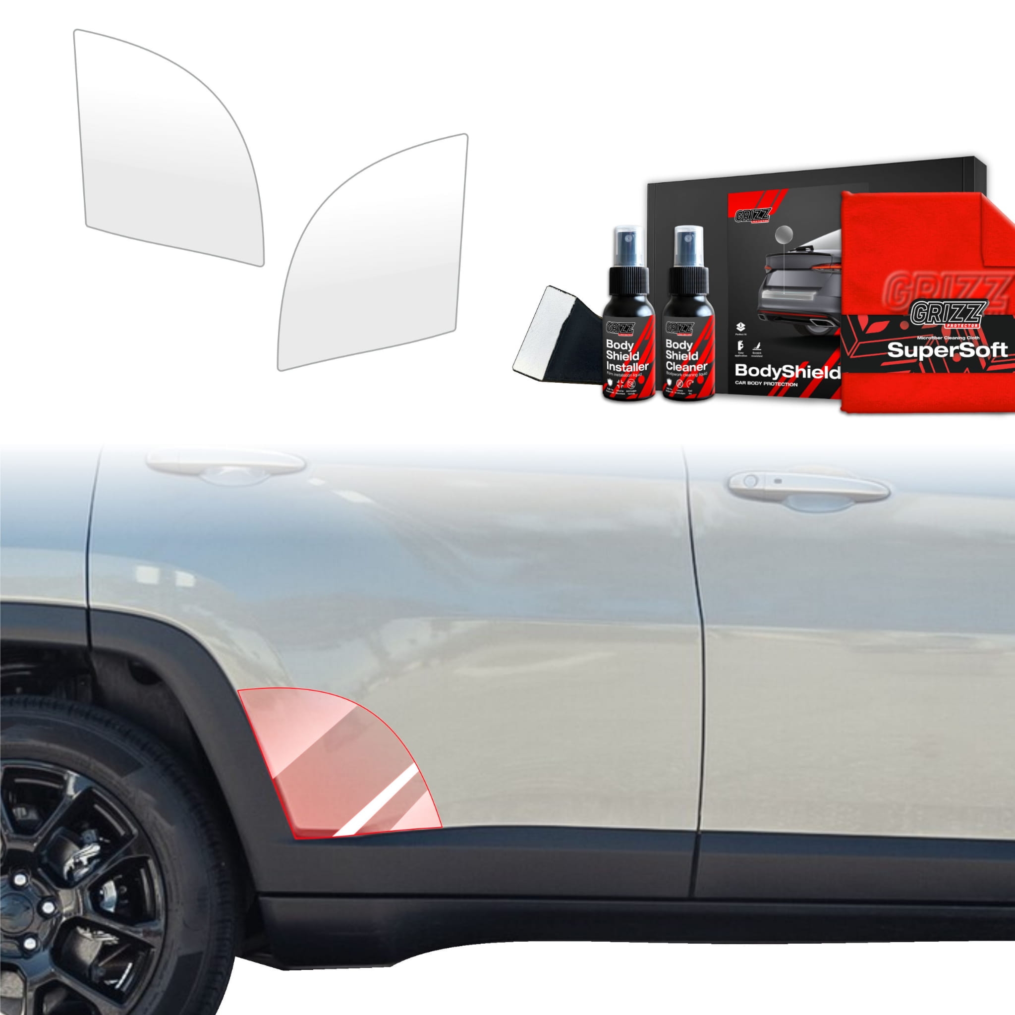 2w1 Folia ochronna na nadkola Grizz Protector do Jeep Compass (2020-2024)