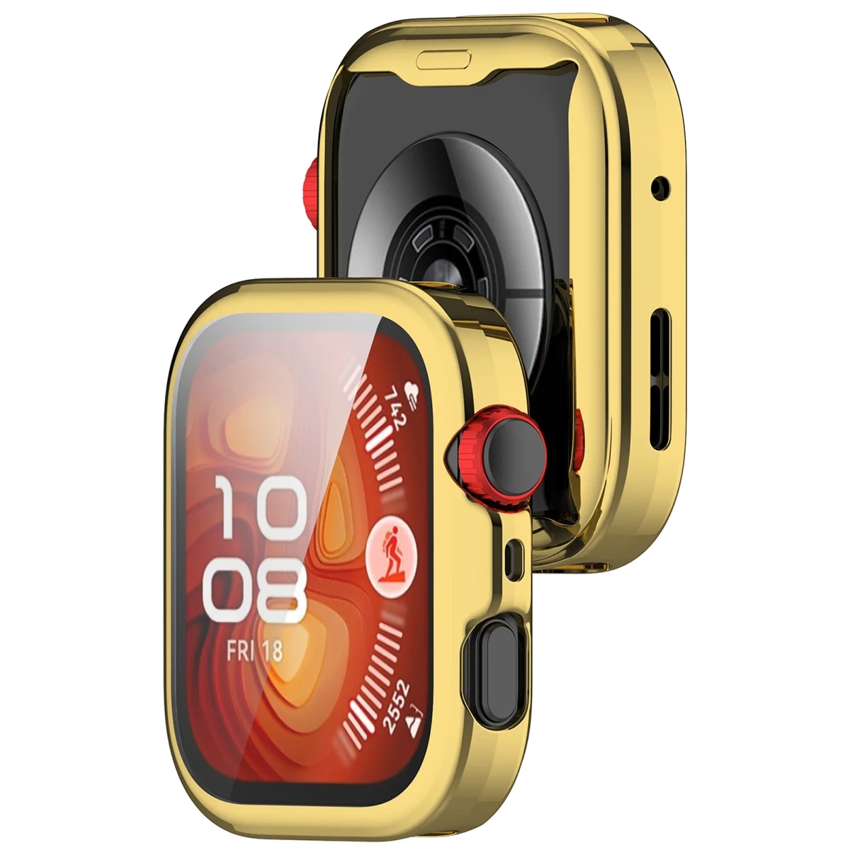 Etui z osłoną ekranu Bizon Case Watch Felipe do Huawei Watch Fit 5 Pro, złote