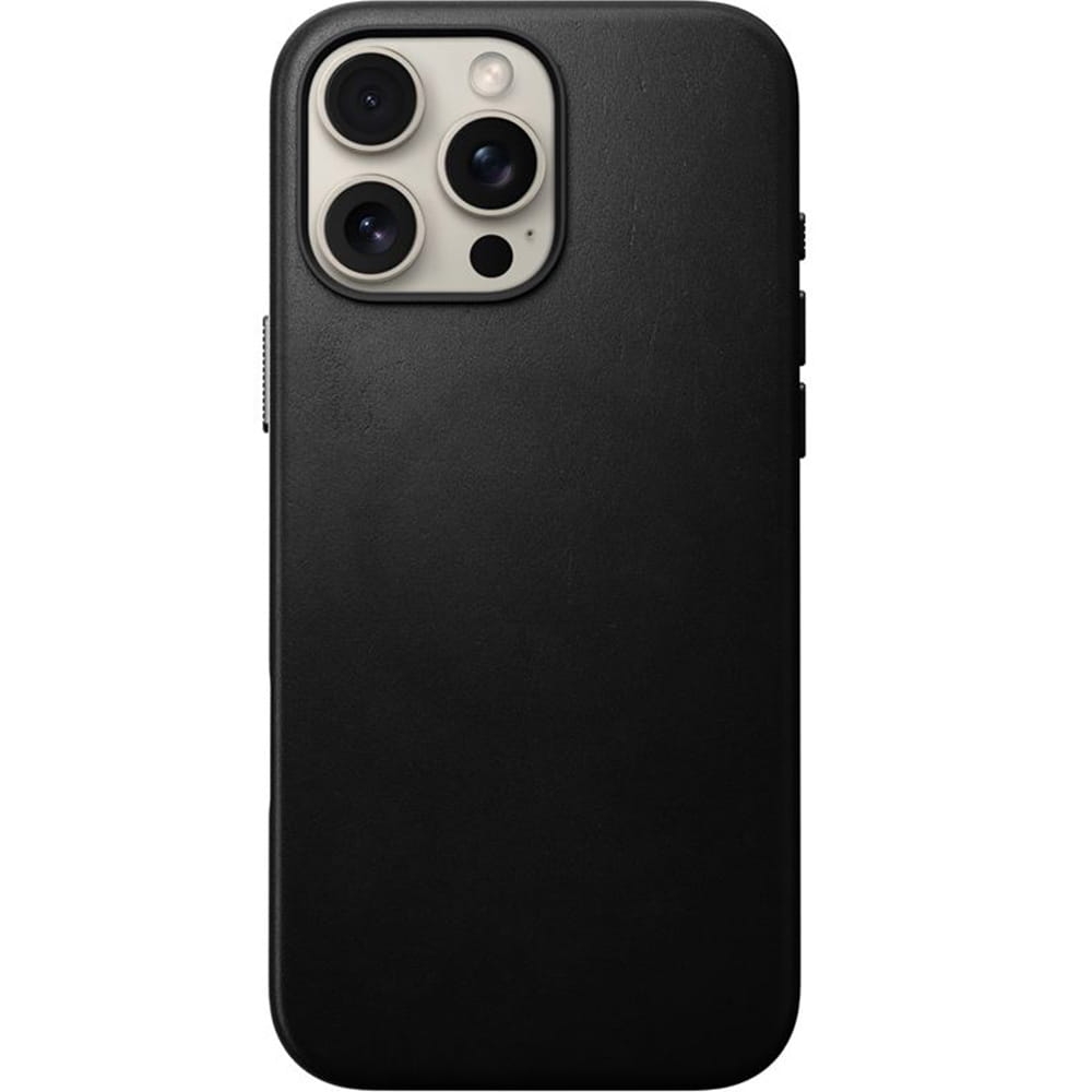 Image of Skórzane etui Nomad Traditional Leather Case do MagSafe do iPhone 16 Pro Max, czarne