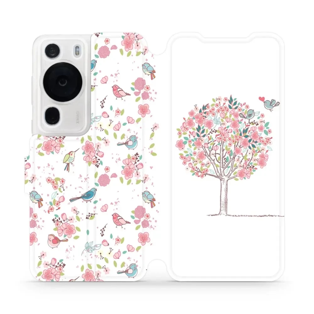 Etui z klapką do Huawei P60 Pro, Mobiwear Book, różowy gaj
