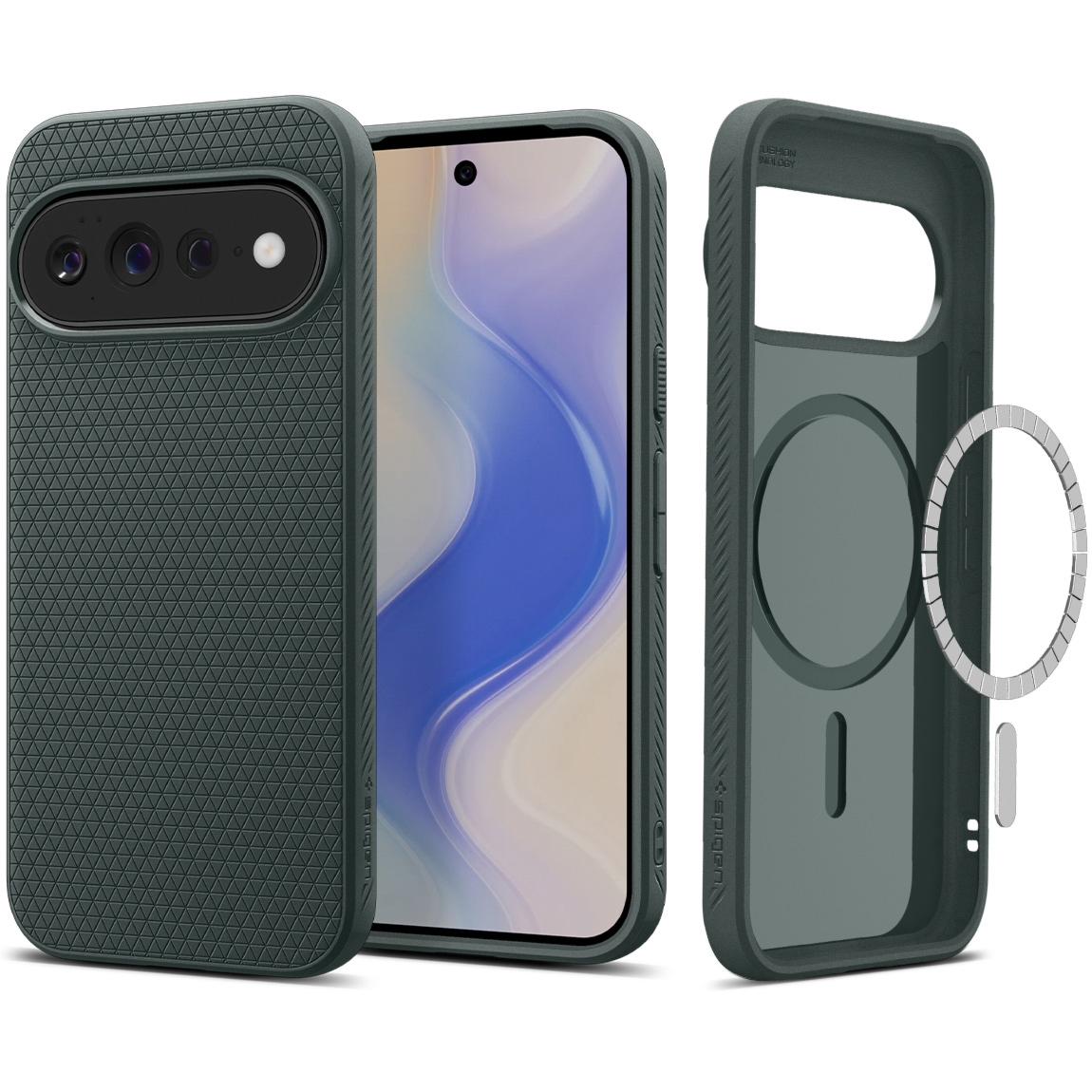 Etui Spigen Liquid Air Mag do MagSafe do Google Pixel 11 Pro, zielone