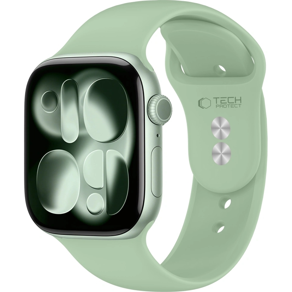 Pasek Tech-Protect Silicone, Apple Watch 42/41/40/38 mm, pistacjowy