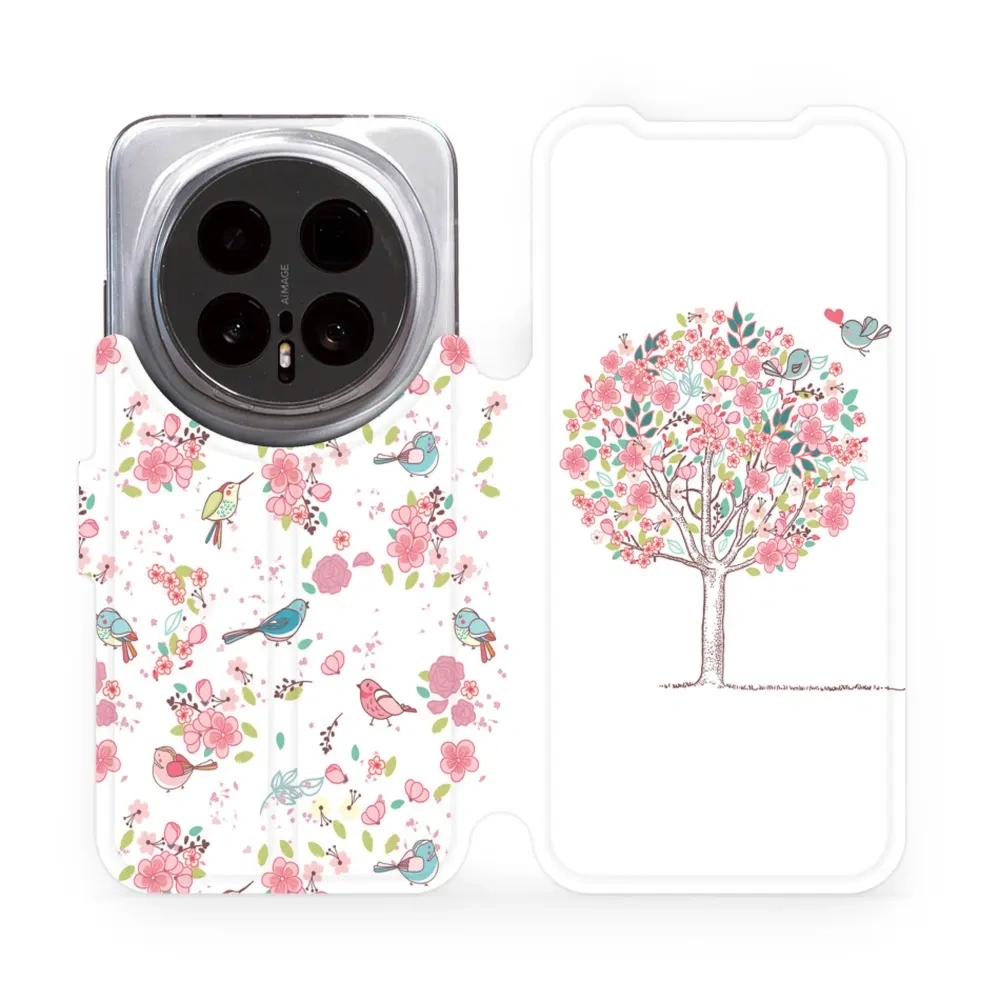 Etui z klapką do Honor Magic8 Pro, Mobiwear Book, różowy gaj