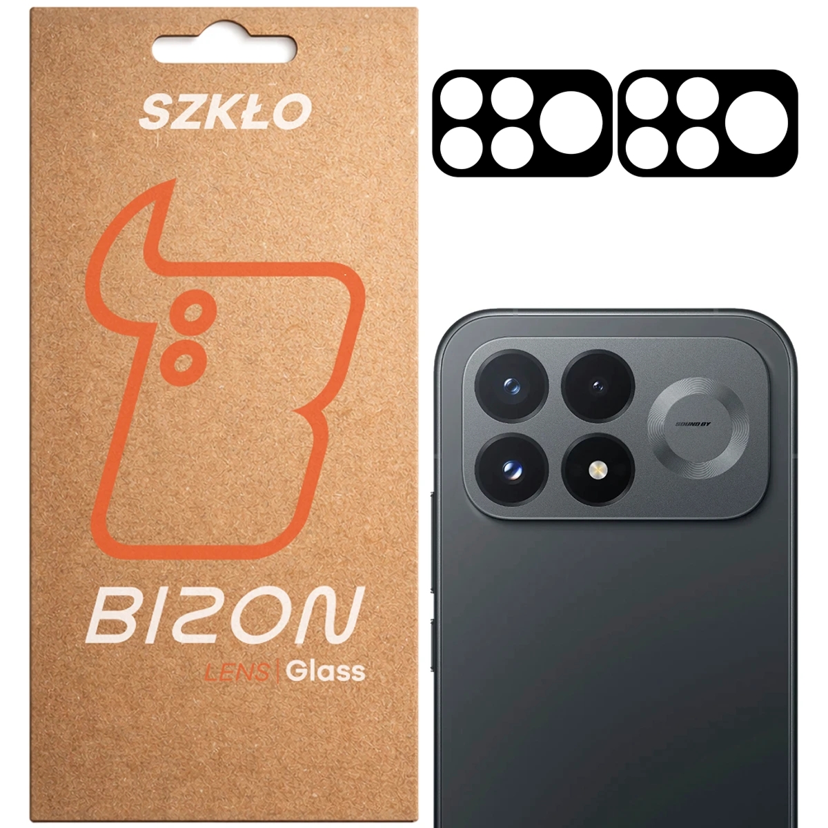 Szkło na aparat Bizon Glass Lens do Xiaomi POCO F9 Pro, 2 sztuki