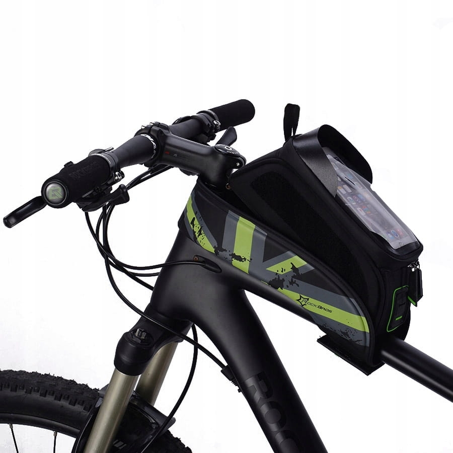 Image of Sakwa rowerowa na ramę Rockbros 021-1G, zielona