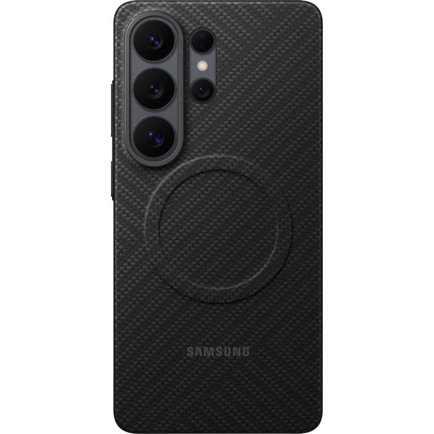 OUTLET: Oryginalne etui Samsung Carbon Magnet Case do MagSafe do Galaxy S26 Ultra, czarne z włóknem węglowym