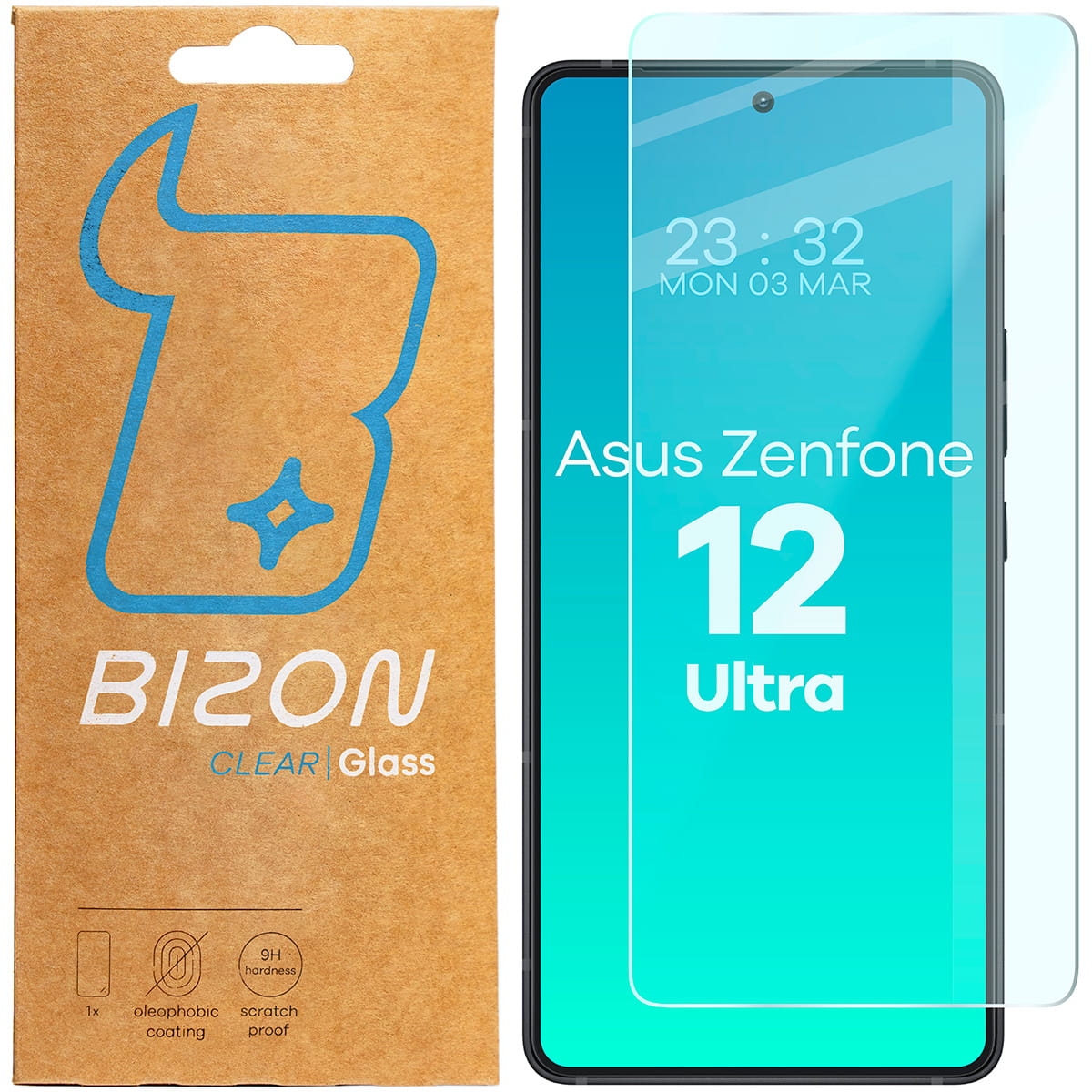 Image of Szkło hartowane Bizon Glass Clear 2 do Asus Zenfone 12 Ultra