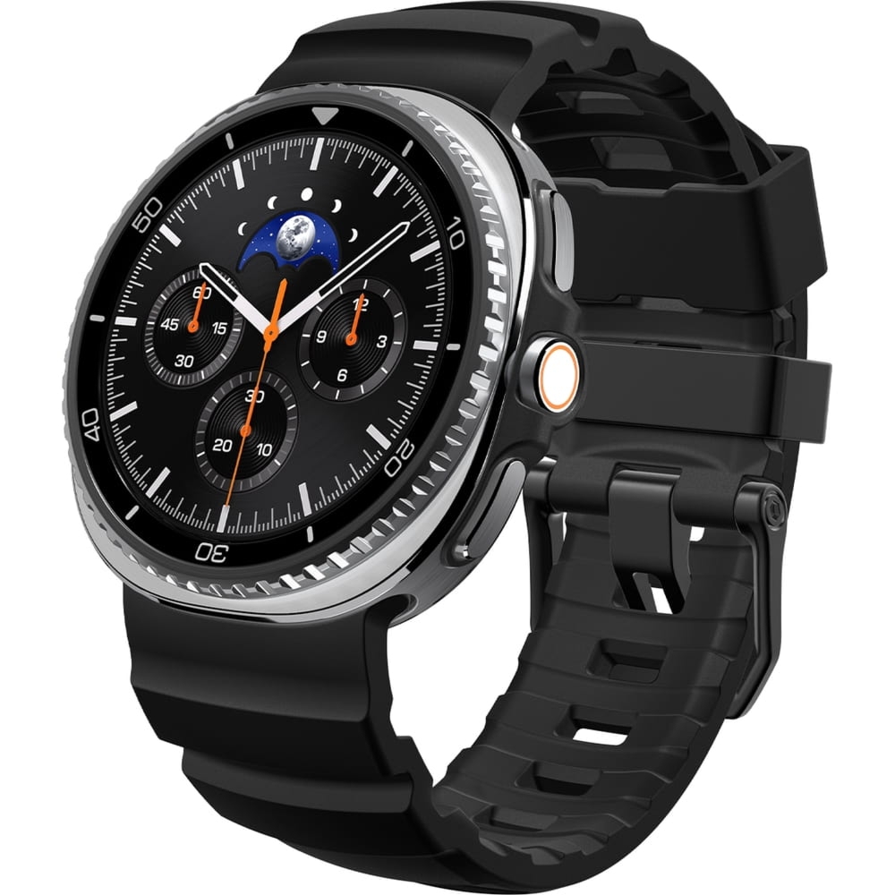 OUTLET: Silikonowy pasek Spigen WBS2 Band do Galaxy Watch 9 40 mm / 44 mm / 8 40 mm / 44 mm / 8 Classic 46 mm, czarny
