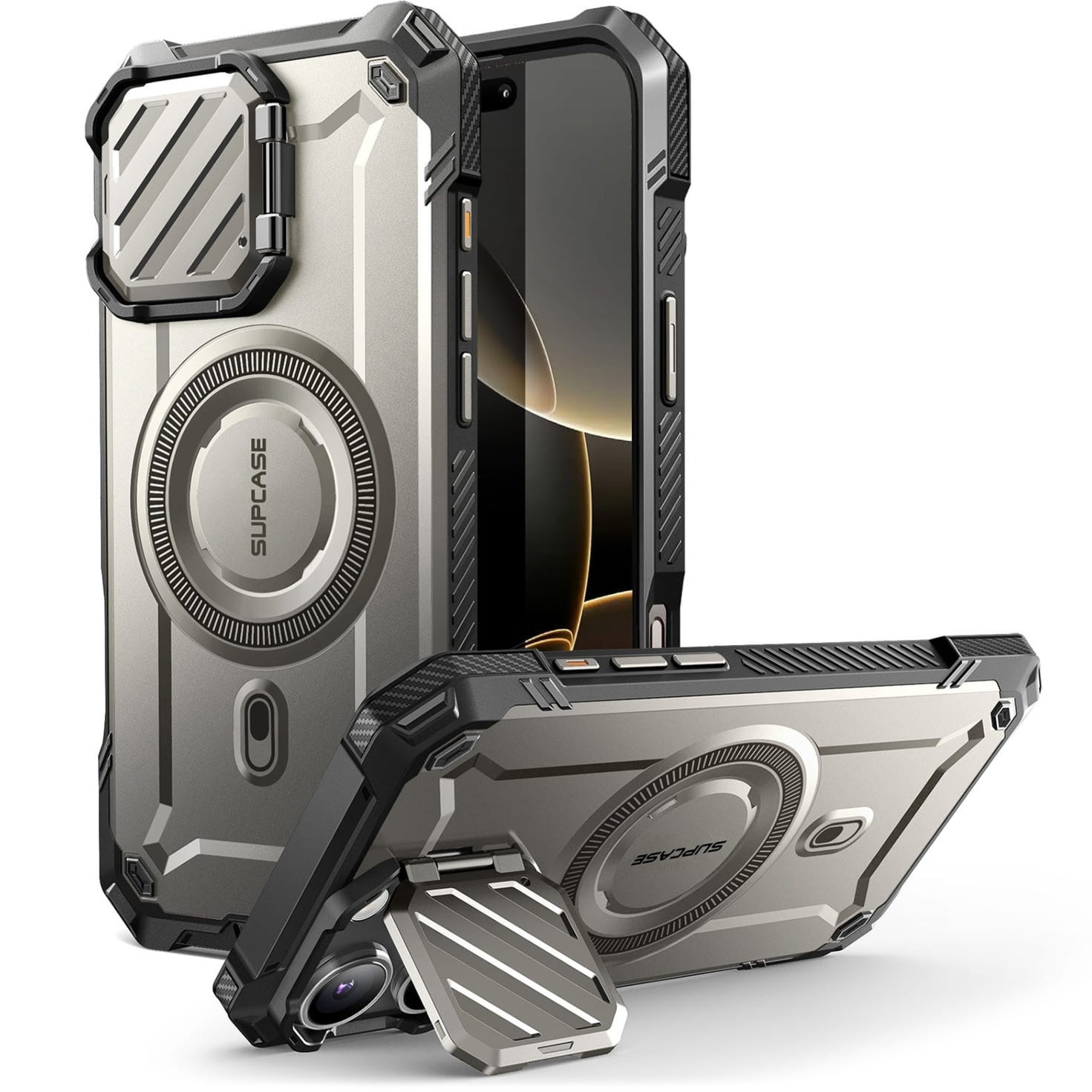 Etui pancerne Supcase UB Mag XT z MagSafe do iPhone 16 Pro Max, szare