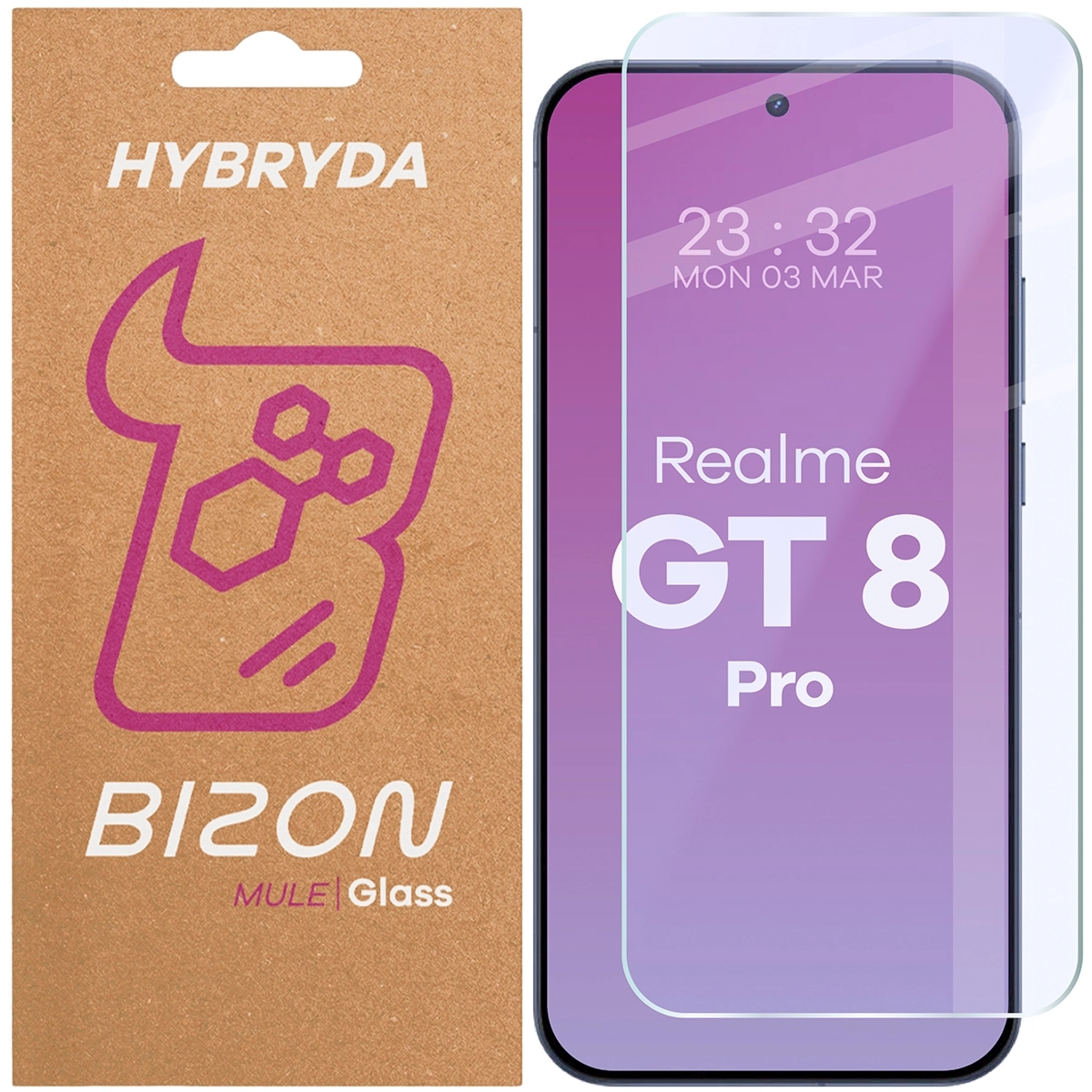 Elastyczne szkło hybrydowe Bizon Hybrid Mule do Realme GT 8 Pro