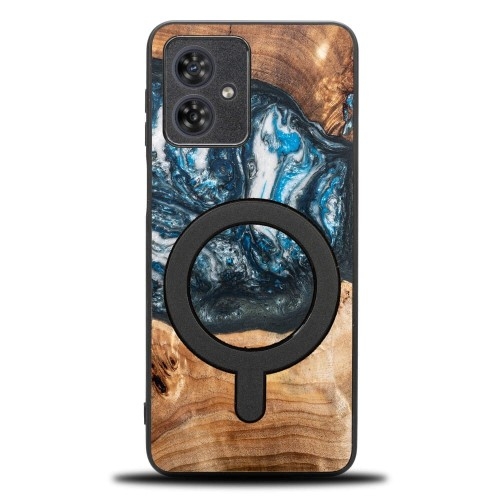 Image of Drewniane etui do Motorola Moto G54 5G, Bewood Unique Planets Ziemia do MagSafe