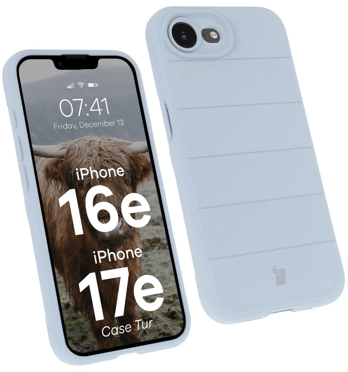 Pancerne etui Bizon Case Tur do iPhone 17e / 16e, jasnoniebieskie