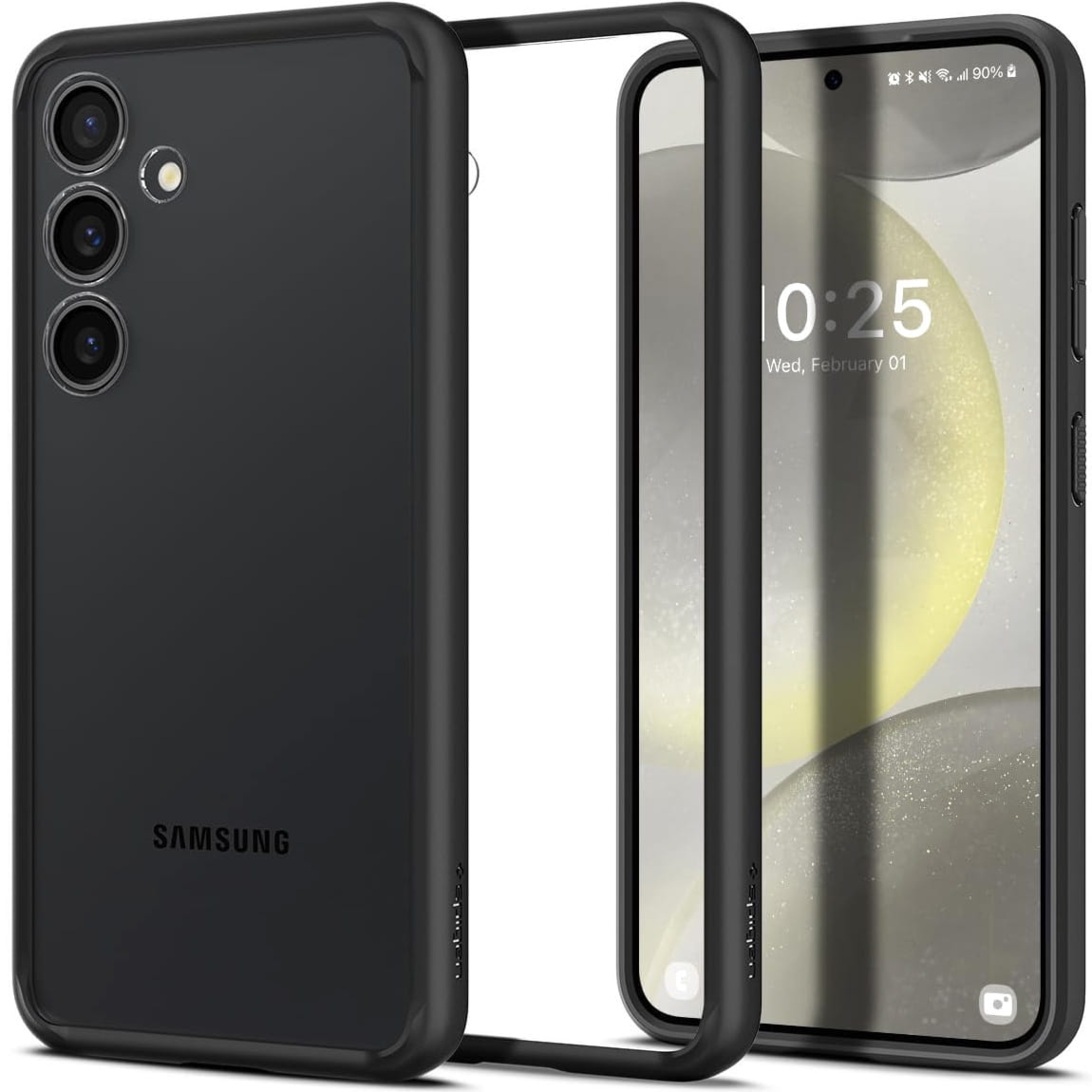 Etui Spigen Ultra Hybrid do Galaxy S24, przezroczysto-czarne
