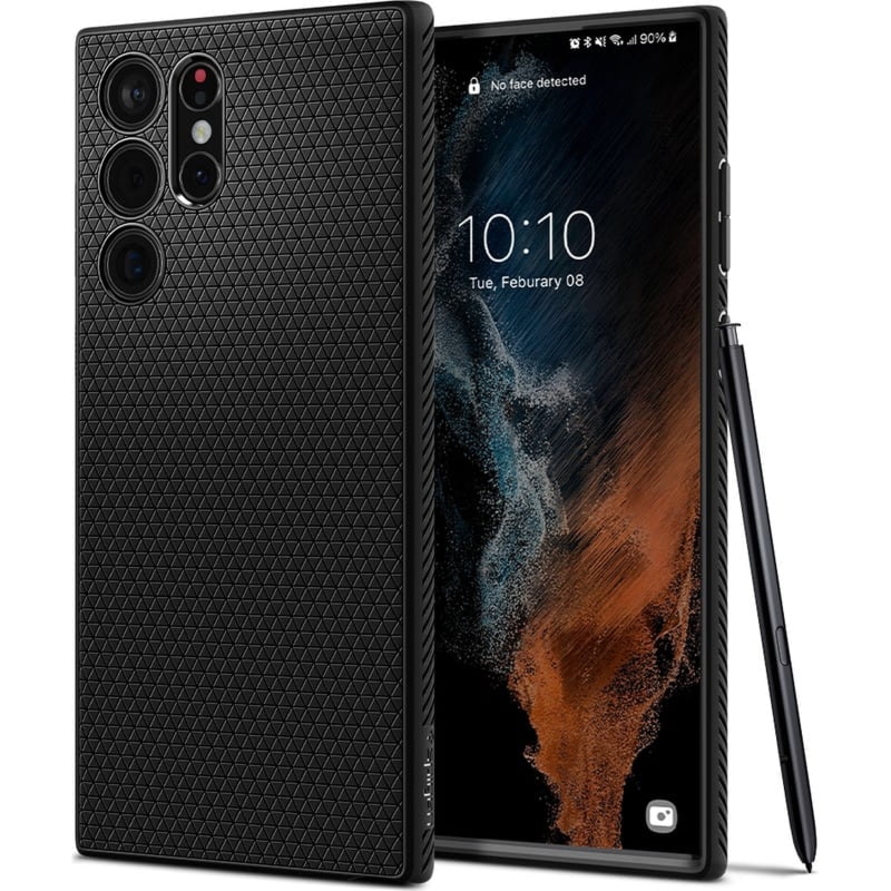 Etui Spigen Liquid Air Galaxy S22 Ultra, czarne